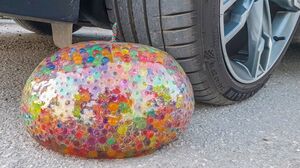 Crushing Crunchy & Soft Things by Car! EXPERIMENT CAR vs GIANT ORBEEZ WATER BALLOON