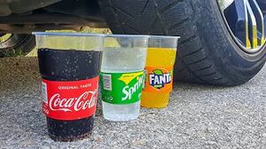 Crushing Crunchy & Soft Things by Car! EXPERIMENT CAR vs COCA COLA, FANTA, SPRITE