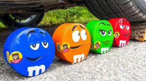 Crushing Crunchy & Soft Things by Car! EXPERIMENT CAR VS M&M