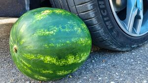 Crushing Crunchy & Soft Things by Car! EXPERIMENT CAR vs WATERMELON