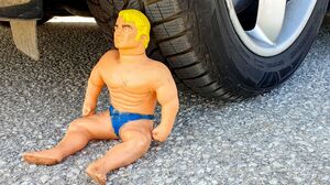 Crushing Crunchy & Soft Things by Car! EXPERIMENT CAR vs Stretch Armstrong