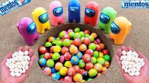 bouncy ball vs Coca Cola Light, Fanta, Pepsi, Sprite, Mirinda,Soda and Mentos Underground | Among Us