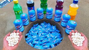 Mentos vs Coca Cola Light, Fanta, Pepsi, Sprite, Mirinda, Soda and Mentos Underground | Among Us