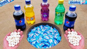 Coca Cola, Different Fanta, Mtn Dew, Pepsi,Sprite Armstrong vs Mentos in Big Underground | Among Us