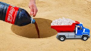 Dump Truck with Mentos vs a lot of Coca-Cola