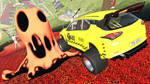 BeamNG.drive Game - Cars Jumps Over Lava Monster | Random Vehicles Crashes Compilation