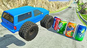 BeamNG Drive Cars Descending Down a Dangerous Hill - Extreme Crashes & Total Destruction