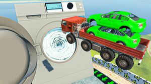 BeamNG Drive #87 Cars With Incredible Suspension & Wheels High Speed Jumping And Crashing Down