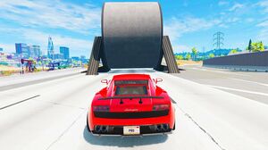 Cars vs Giant Roller - BeamNG.Drive