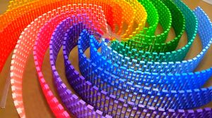 THE AMAZING RAINBOW SPIRAL (12,000 DOMINOES)