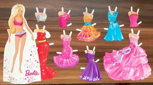 BÚP BÊ GIẤY THỦ CÔNG / THỜI TRANG DỰ TIỆC CỦA BARBIE / DIY paper doll craft (Chim xinh channel)