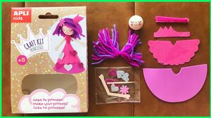 Thủ công tạo hình, set đồ làm búp bê cầu mưa siêu dễ - Diy craft kit pink princess (Chim Xinh)