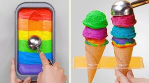 YUMMY ICE CREAM | Amazing Rainbow Cake And Dessert Recipes | So Yummy Chocolate Cake Tutorials