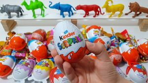 Yummy Kinder Surprise Egg Toys Opening - A Lot Of Kinder Joy Chocolate ASMR