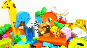 Satisfying Building Blocks Marble Run ASMR Course of big animals