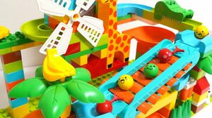 Satisfying Building Blocks Marble Run ASMR jungle Great adventure Big coaster2