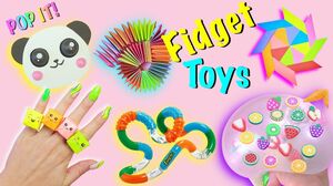 7 DIY - SUPER EASY FIDGET TOYS IDEAS - Panda POP IT - POP  IT Rings and more by Girl Crafts