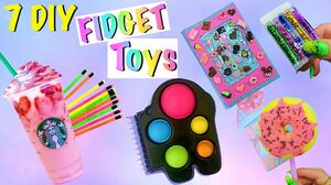 7 DIY FIDGET TOYS and ANTISTRESS SCHOOL SUPPLIES - Among Us POP IT  Notebook - Donut Squishy Pen...