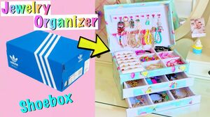 DIY - How to make Jewelry Organizer with waste Shoebox