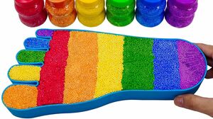 Satisfying Asmr l How To Make Rainbow Foot Toys With Foam Cutting ASMR #215​ Bon Bon