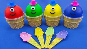 Satisfying Video l Satisfying Video l Making Ice Cream with 4 Playdoh Cup Cutting ASMR #189 Bon Bon