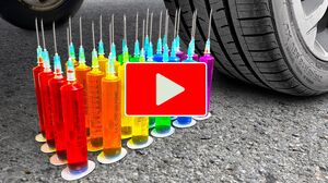 Satisfying Video ASMR by Crushing things with Car!