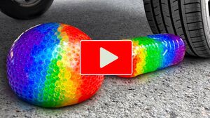 Satisfying Video ASMR by Crushing things with Car