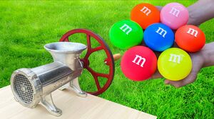 EXPERIMENT : GAINT M&M's VS MEAT GRINDER