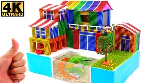 DIY How To Make Amazing Villa house Has Aquarium With Magnetic Balls