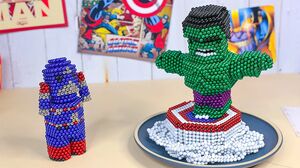 How HULK Destroy Magnet CAPTAIN AMERICA'S Shield Cake ? | Magnet Stop Motion Animation