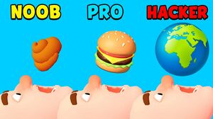 NOOB vs PRO vs HACKER - Food Games 3D