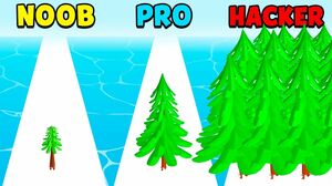 NOOB vs PRO vs HACKER - Run Forest Run 3D