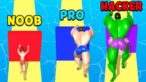 NOOB vs PRO vs HACKER - Muscle Race 3D